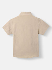 Nauti Nati Boys Shirt Collar Pure Cotton Shirt with Shorts
