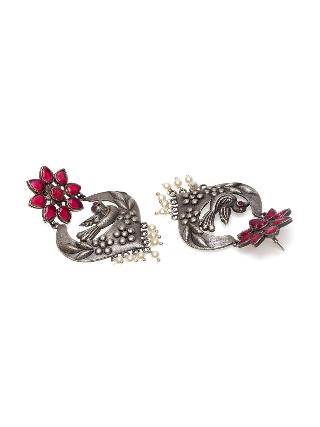 Anting-anting Drop Kontemporari Bersalut Perak Anouk Cubic Zirconia