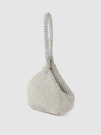 Lino Perros Silver-Toned Embellished Potli Clutch