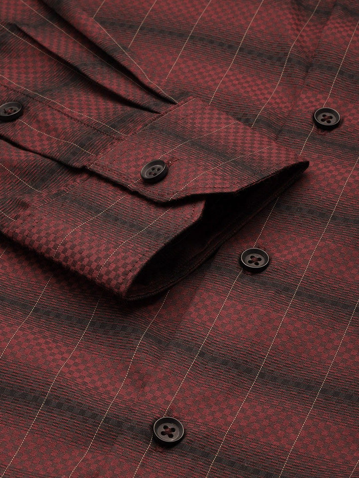 The Indian Garage Co. X Luxe Slim Fit Checked Formal Shirt