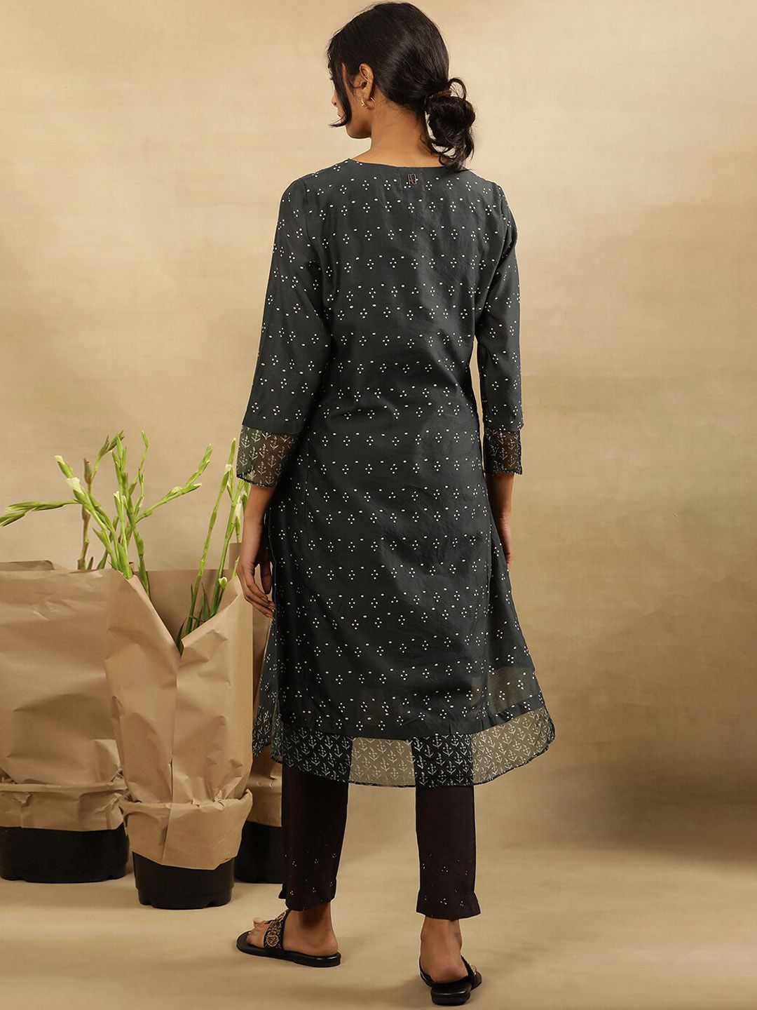Folk Song  Abstract Printed  A-Line Kurta