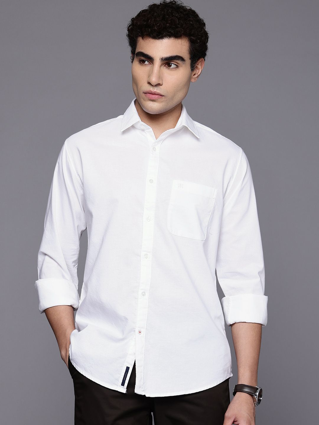 Raymond Slim Fit Pure Cotton Casual Shirt