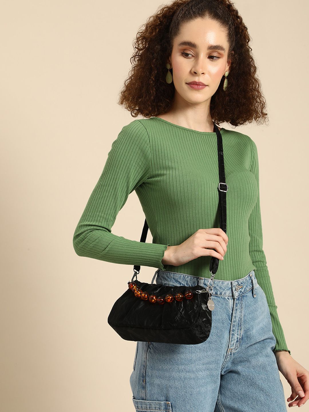DressBerry Self-Design Structured Shoulder Bag