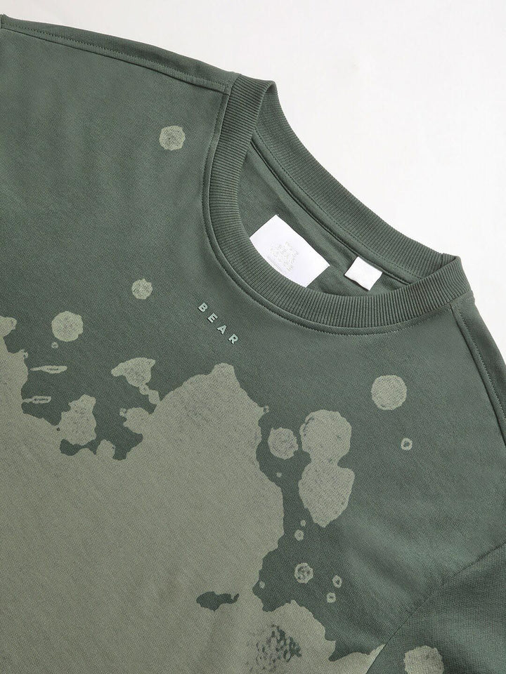 THE BEAR HOUSE Abstract Printed Regular Fit Cotton T-shirt