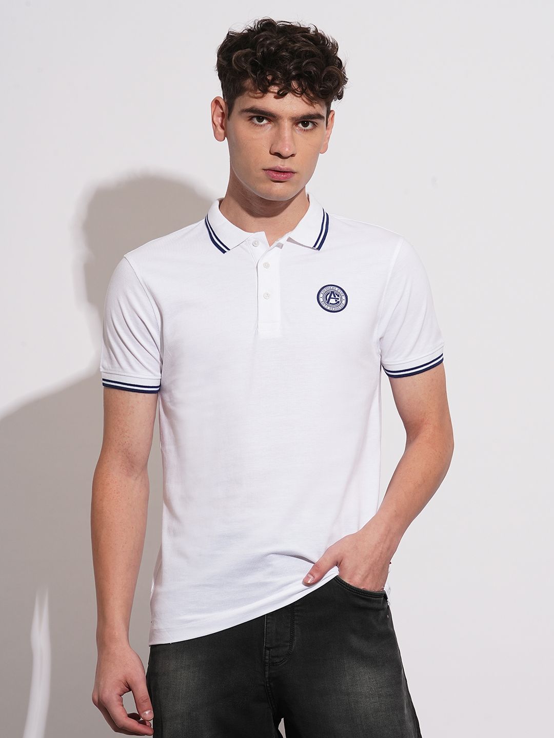 Being Human Polo Collar Pure Cotton T-shirt