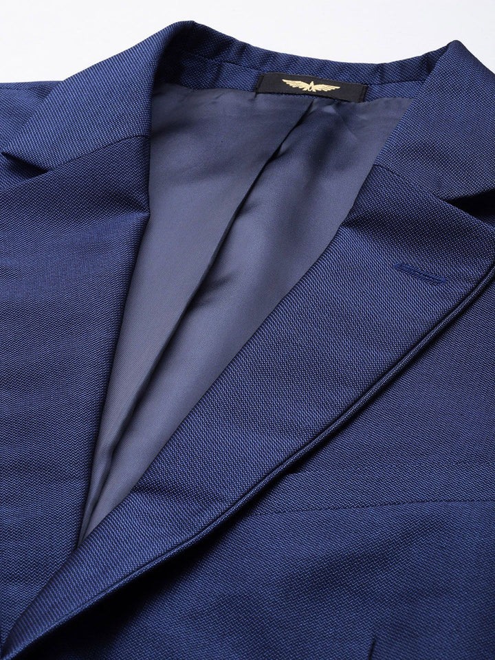 Park Avenue Self Design Textured Single Breasted Super Slim Fit 3 Piece Party Suits