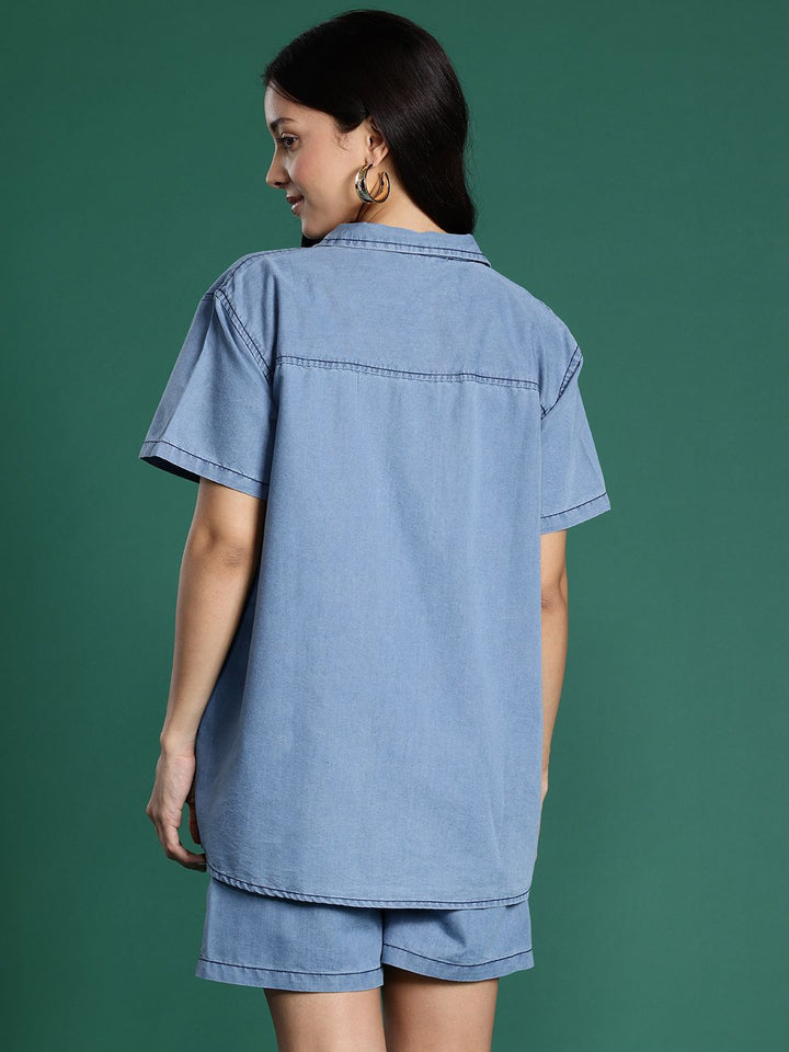 DressBerry Pocket Detail Chambray Co-Ords