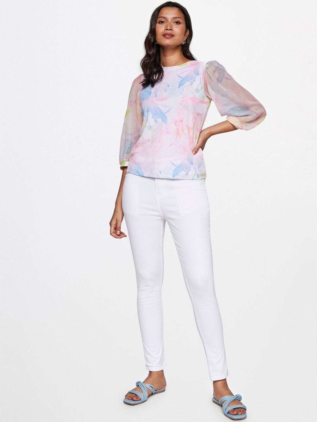 AND Women Mid-Rise Skinny Fit Dark Shade Cotton Jeans