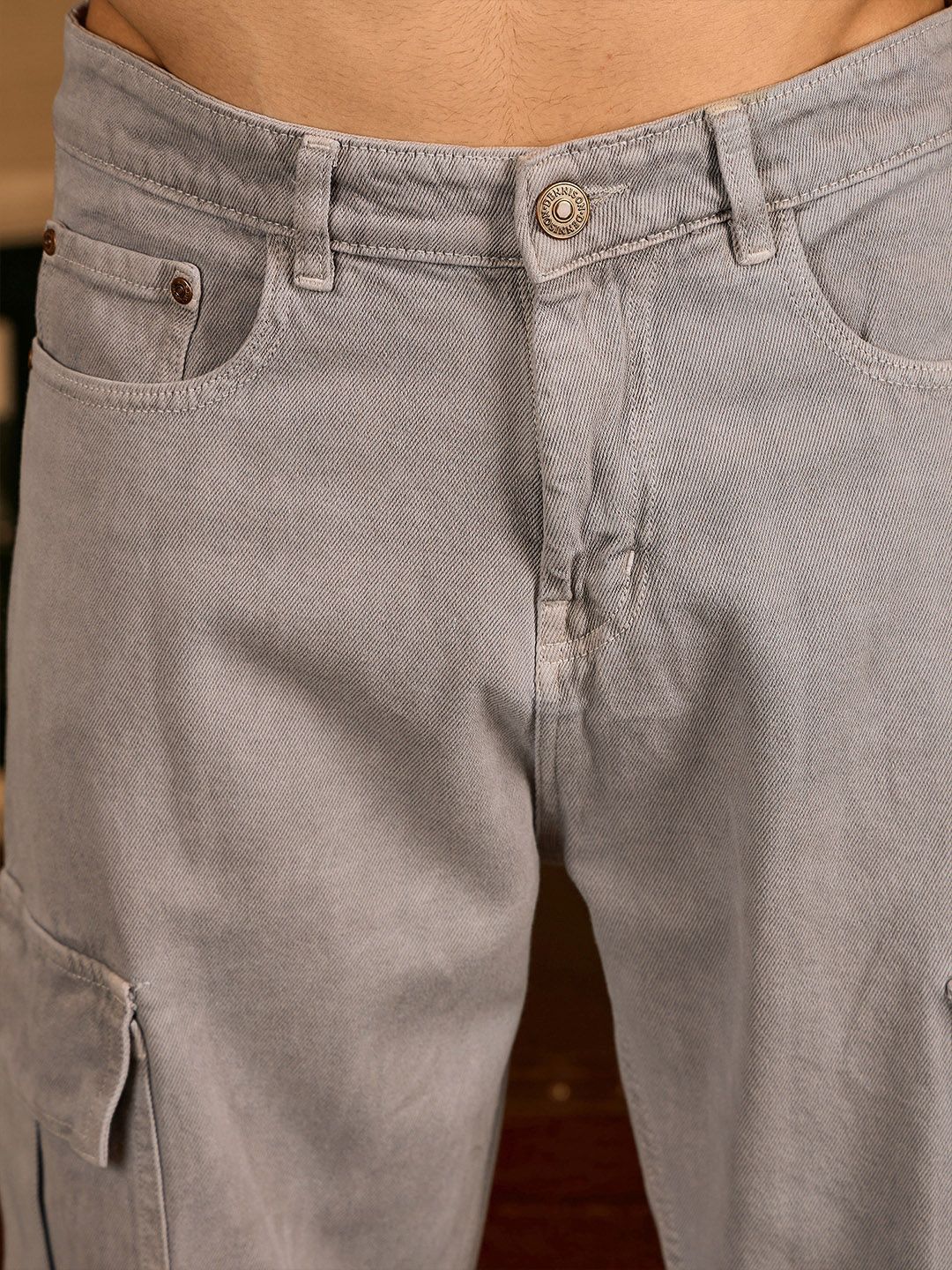 DENNISON Korean Baggy Fit Cargo Jeans