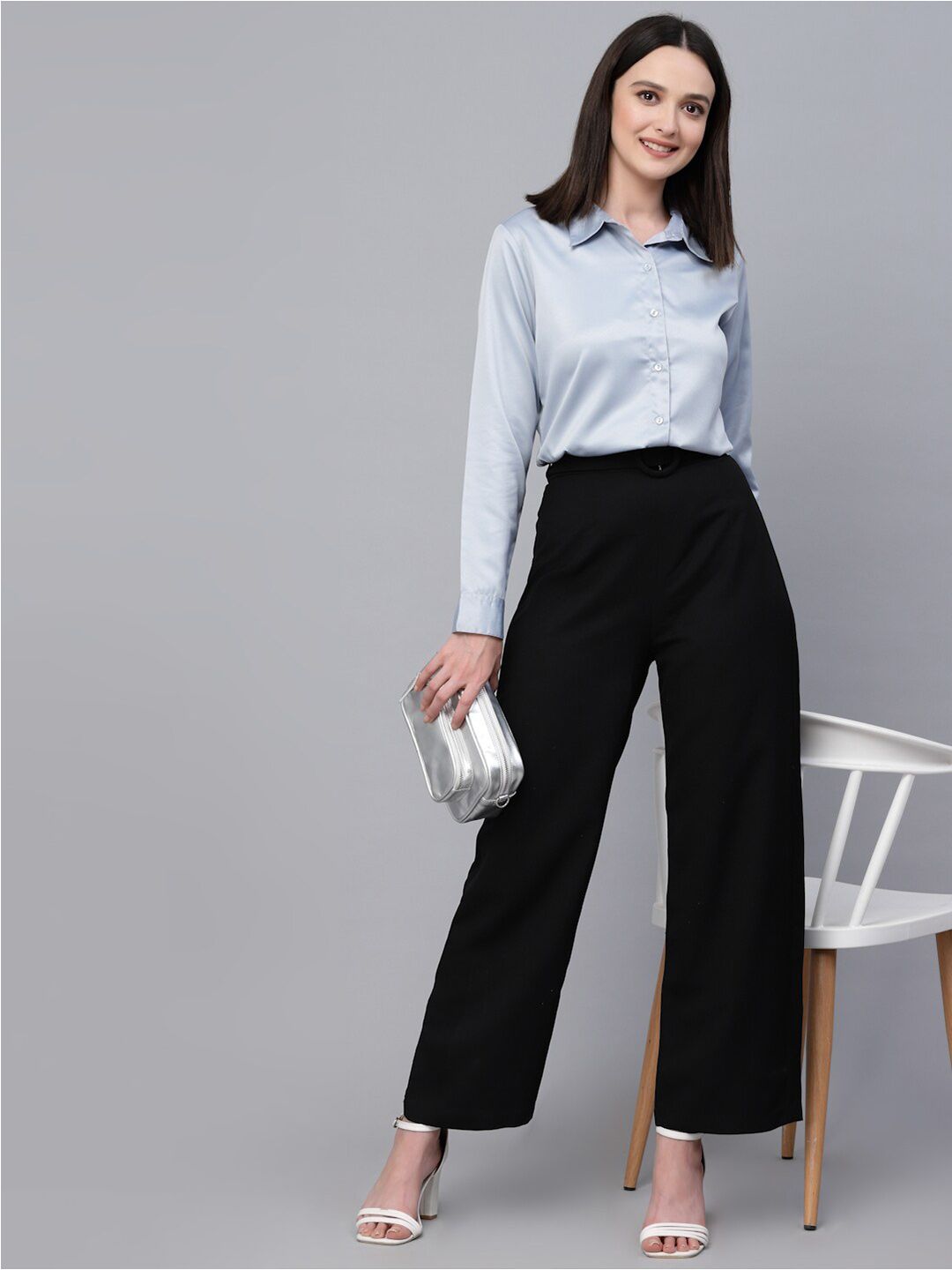 Style Quotient Satin Finish Spread Collar Formal Shirt
