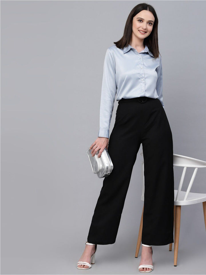 Style Quotient Satin Finish Spread Collar Formal Shirt