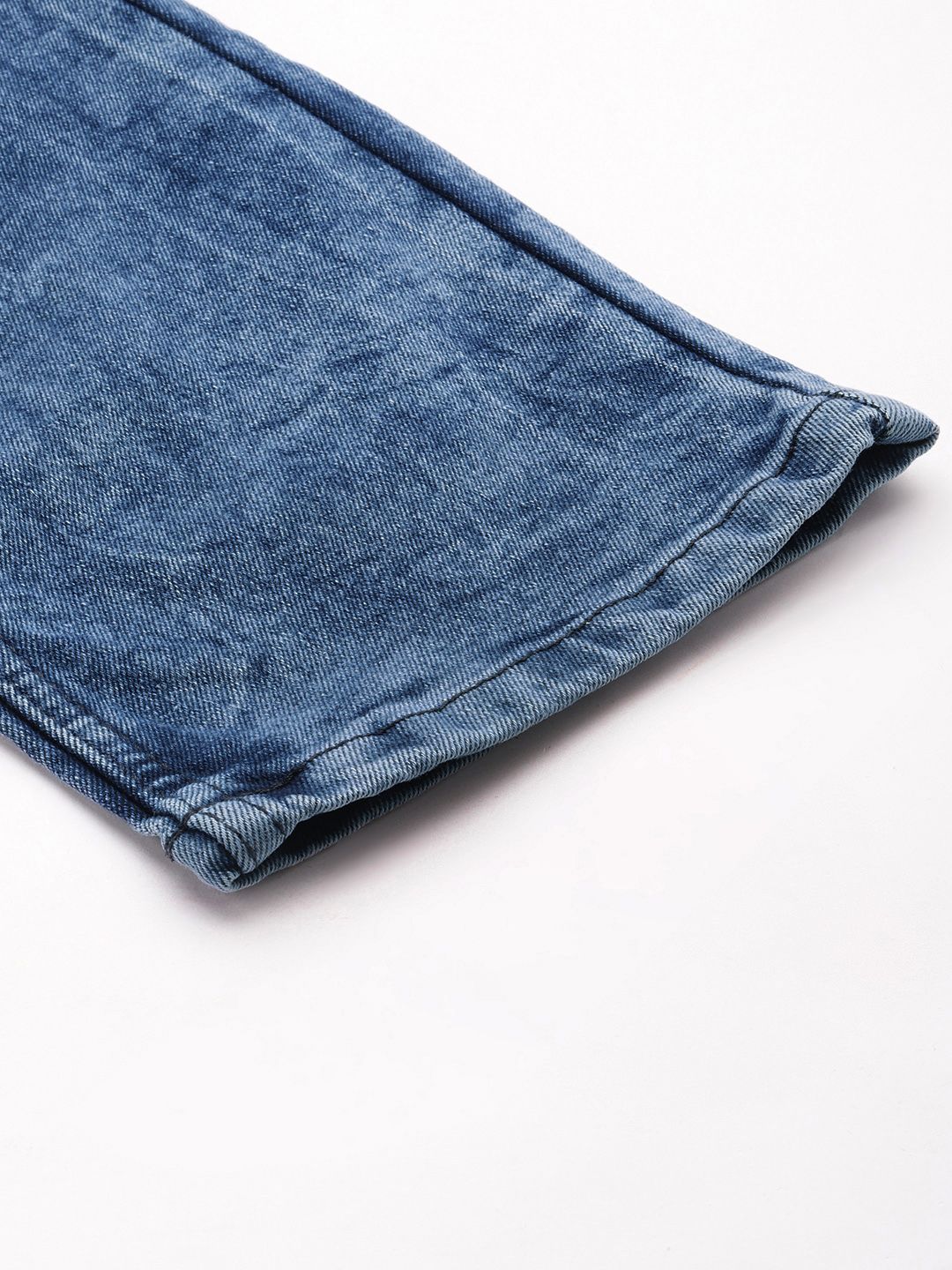 The Indian Garage Co Men Navy Blue Slim Straight Fit Light Fade Stretchable Jeans