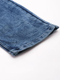 The Indian Garage Co Men Navy Blue Slim Straight Fit Light Fade Stretchable Jeans