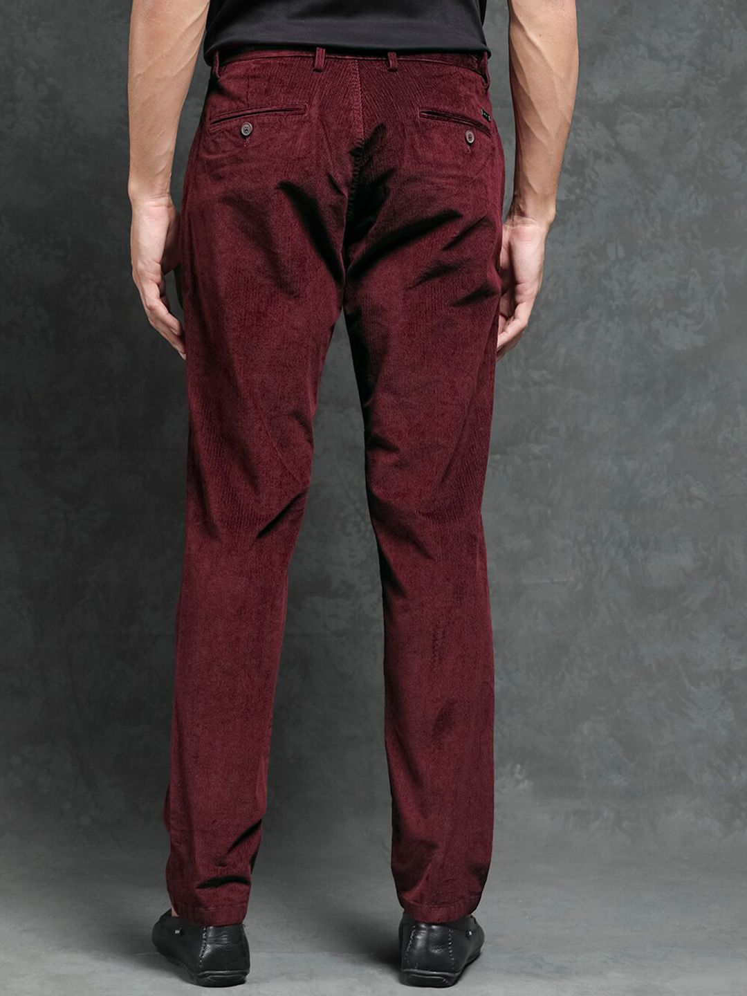 RARE RABBIT Men Upton Slim Fit Mid-Rise Cotton Trouser