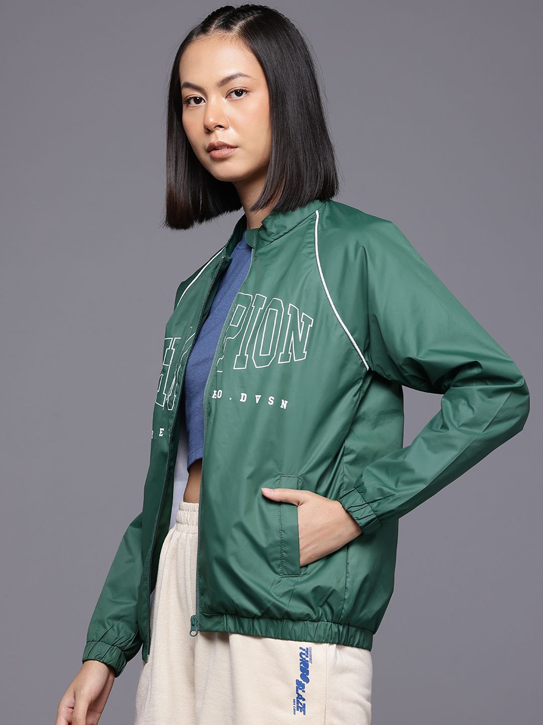 HRX by Hrithik Roshan Typography Printed Jacket