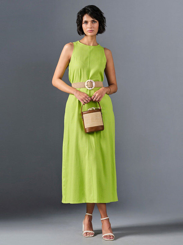 DAN Pakaian Maxi Tanpa Lengan Lurus