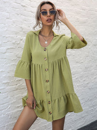 DressBerry Bell Sleeve A-Line Mini Dress