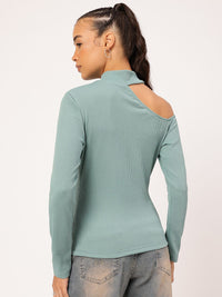 DressBerry Ribbed Rebel Cut Out Ribbed Top