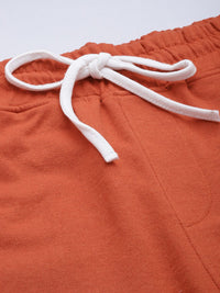 The Indian Garage Co Men Rust Orange Solid Joggers