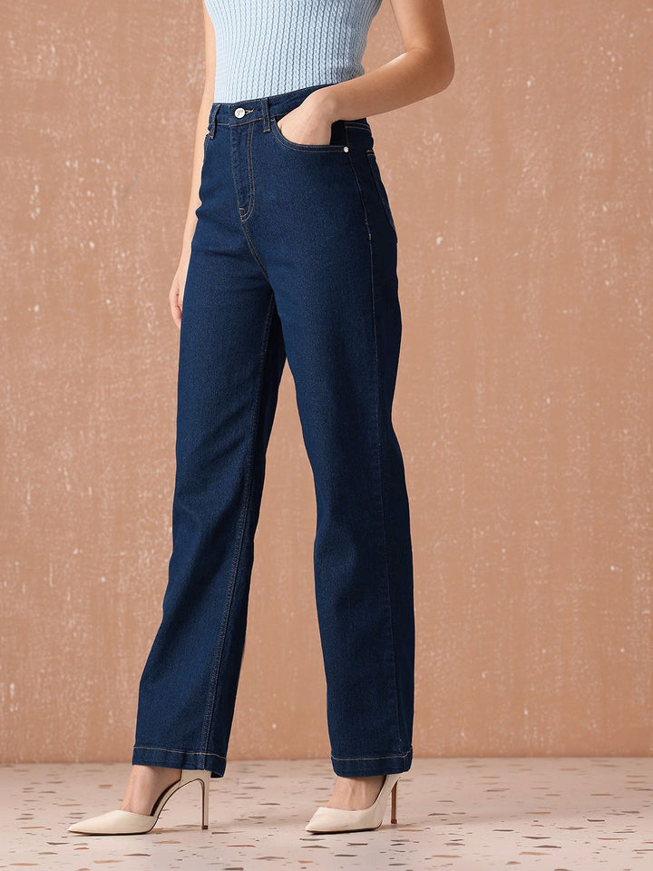 all about you Women Straight Fit High-Rise Stretchable Jeans