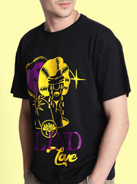 Bene Kleed Graphic Printed Round Neck Cotton Oversized T-shirt
