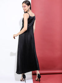 Tokyo Talkies Black Striped Maxi Dress