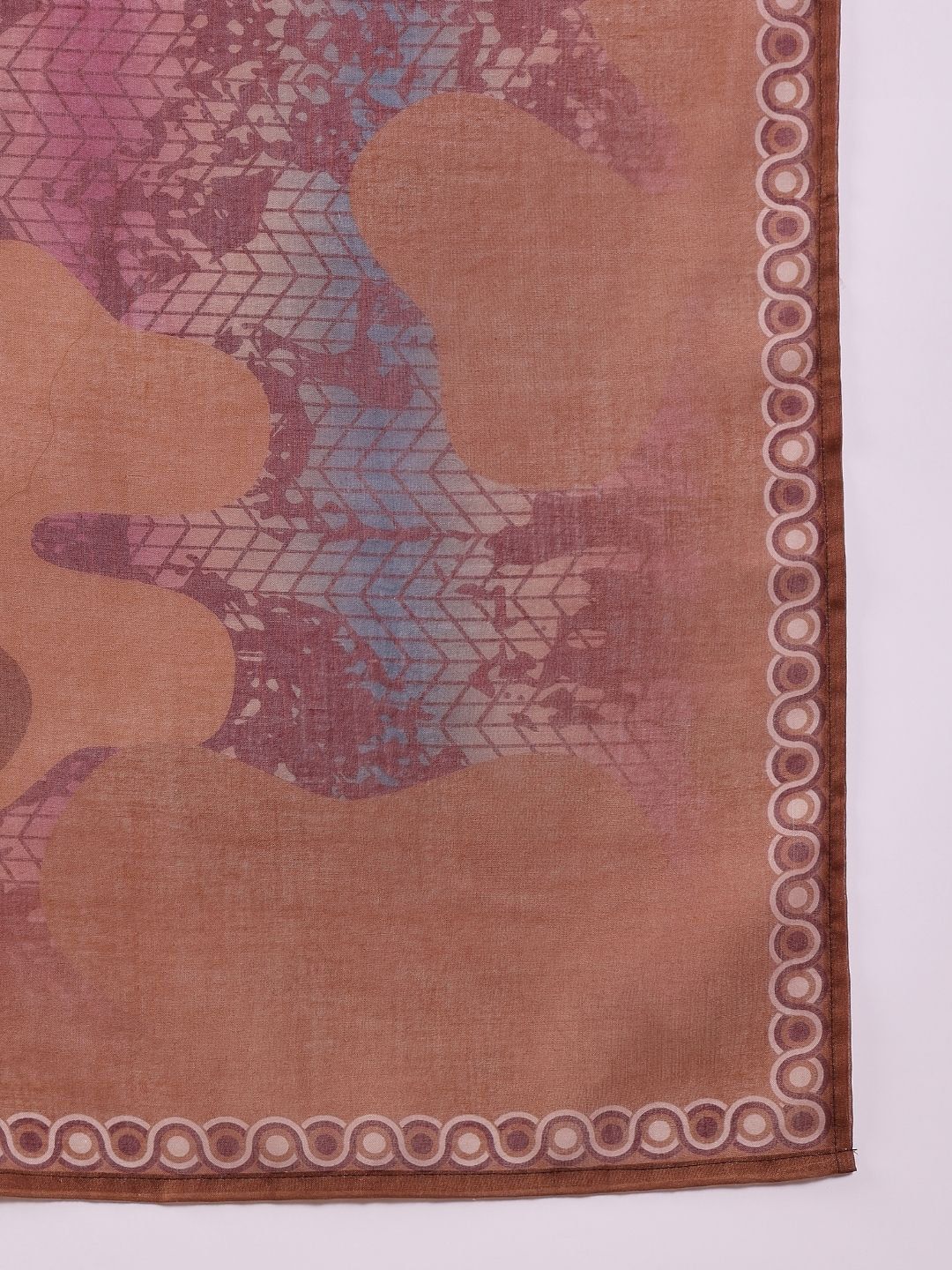 KALINI Floral Printed Thread Work V-Neck Straight Kurta with Trouser And Dupatta