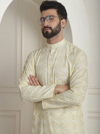 SOJANYA Printed Mandarin Collar Long Sleeves Straight Kurta