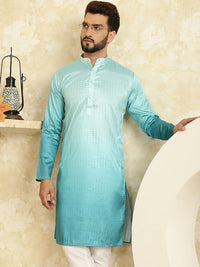 SOJANYA Ethnic Woven Design Cotton Silk Straight Kurta