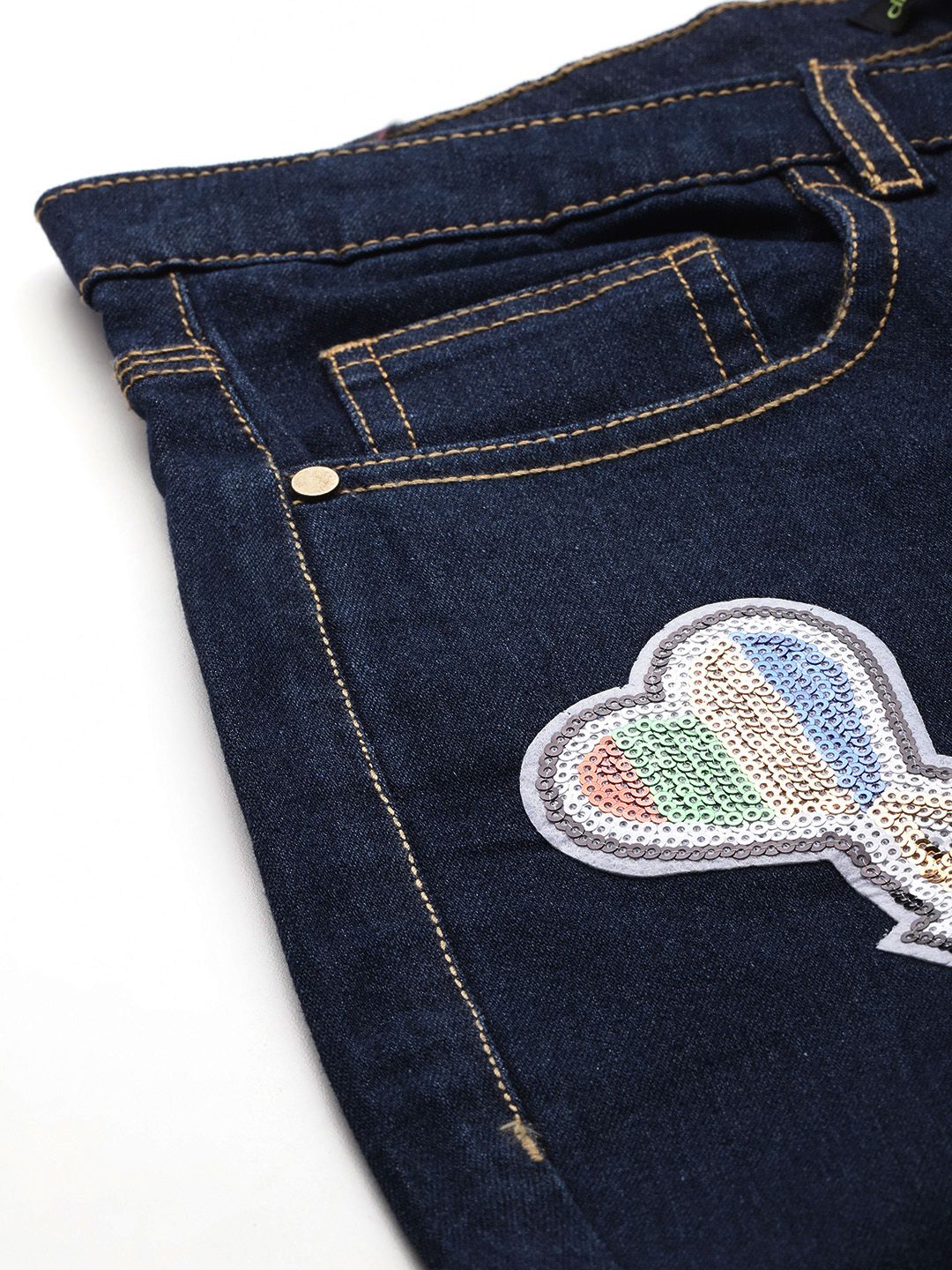 DressBerry Women Embellished Mom Fit Jeans