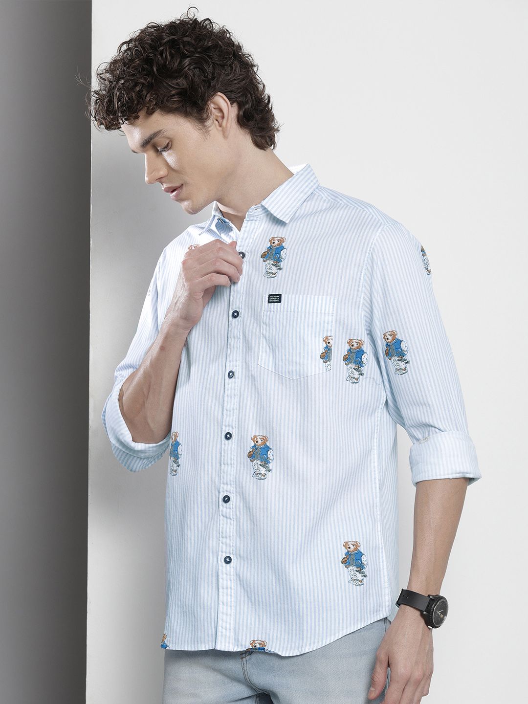 The Indian Garage Co Pure Cotton Animal Printed Casual Shirt