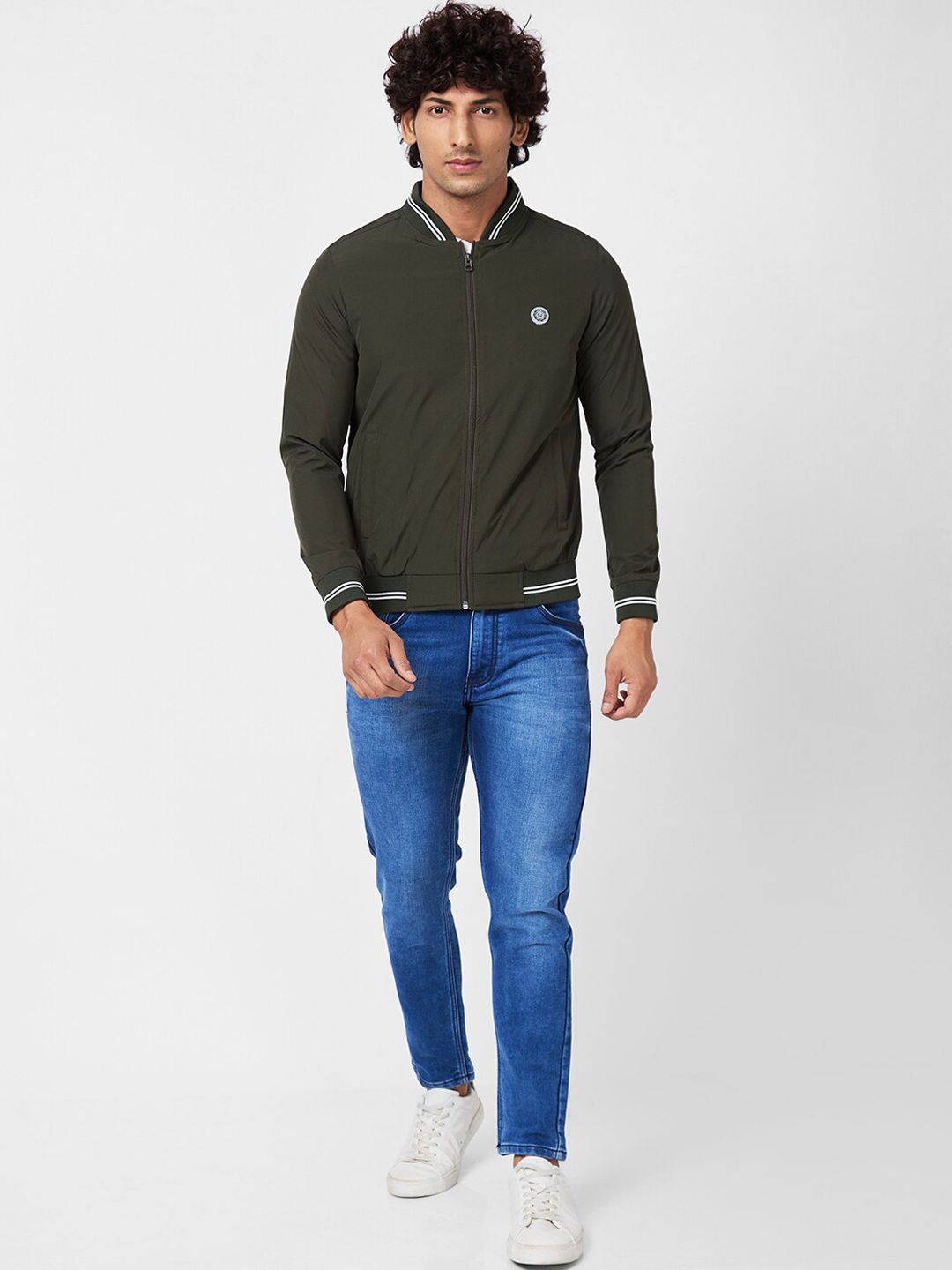 SPYKAR Mock Collar Bomber Jacket