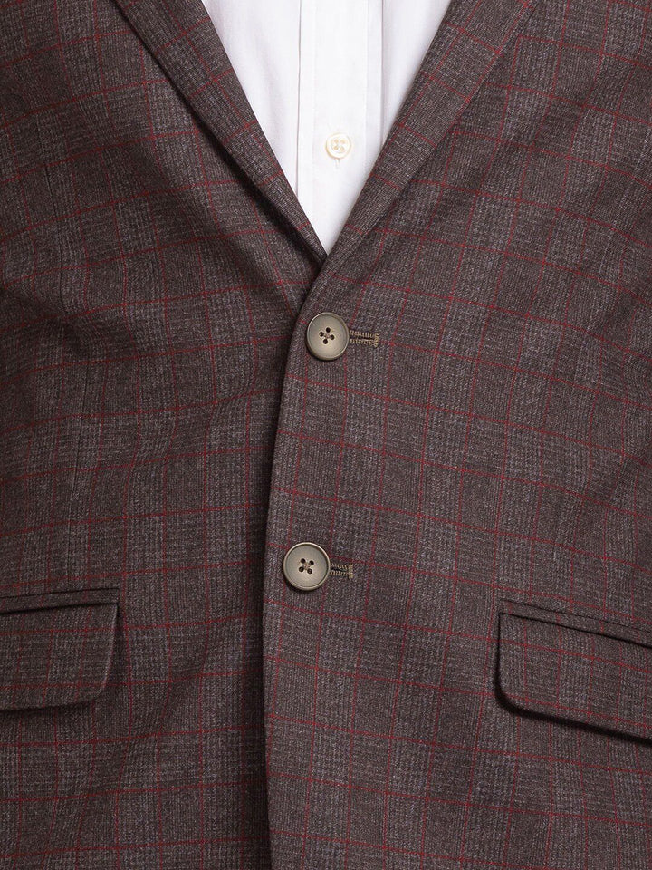 Park Avenue Men Checked Single Breasted Blazers