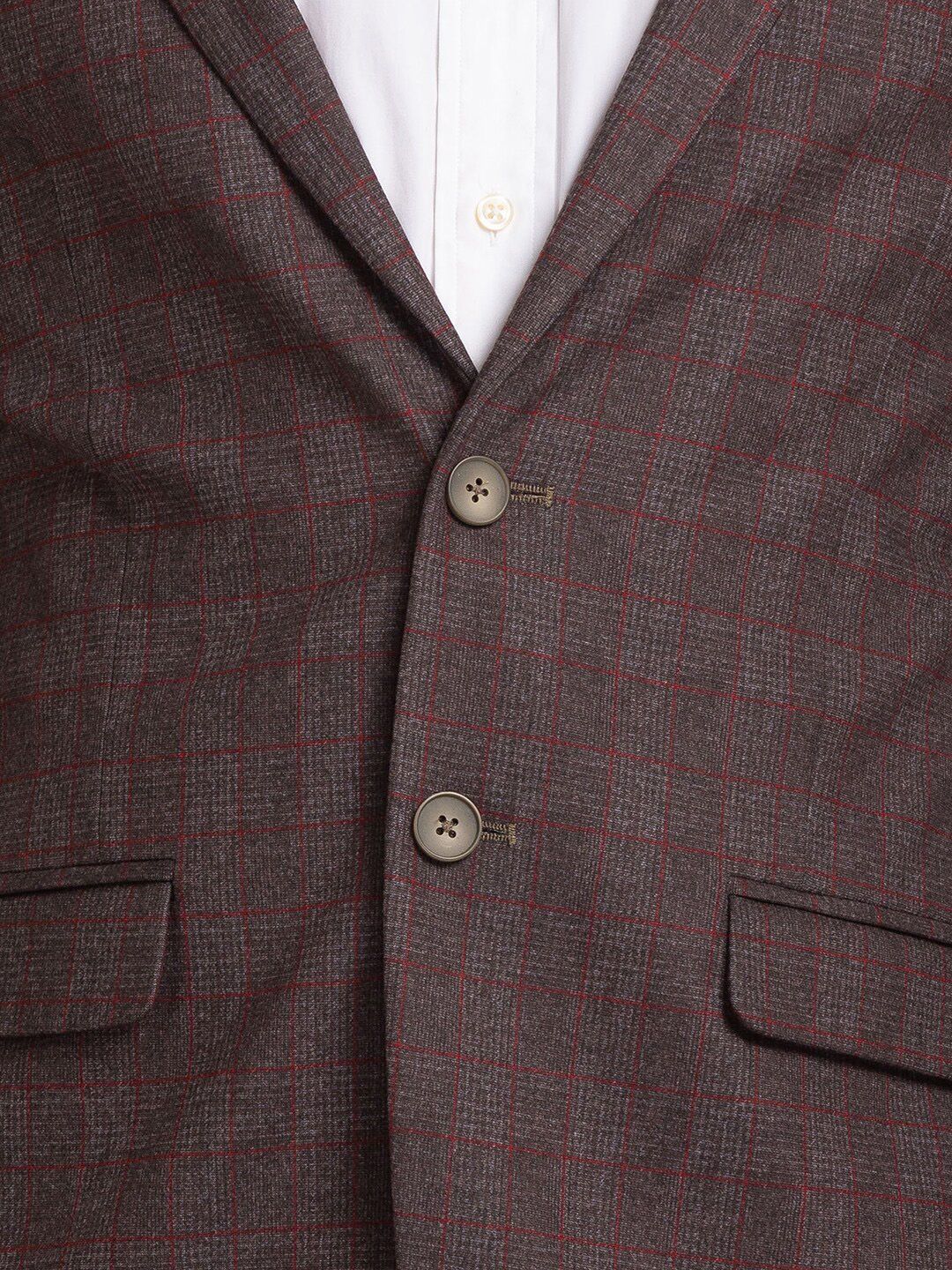 Park Avenue Men Checked Single Breasted Blazers