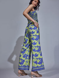 The Label Life Women Floral Printed Flared Parallel Trouser