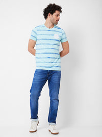 SPYKAR Striped Cotton Slim Fit T-shirt