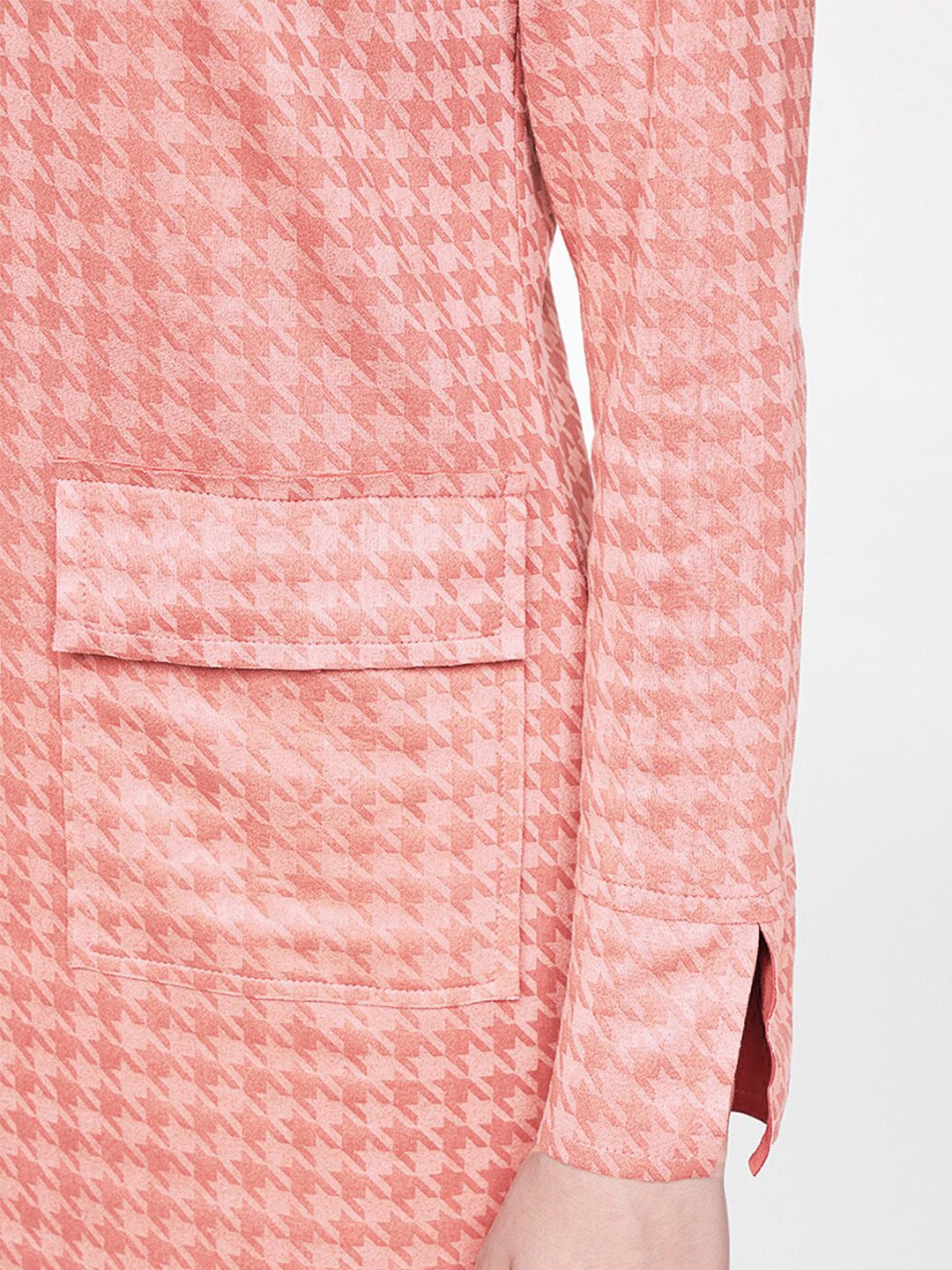AND Pink Checked A-Line Dress