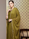 House of Pataudi Zari Work Regular Jashn Kurta With Trousers & With Dupatta