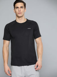 HRX By Hrithik Roshan Training Men Jet Black Rapid-Dry Typography Tshirts