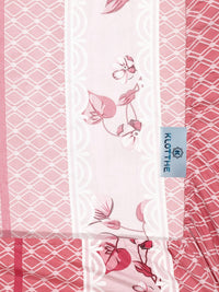 KLOTTHE Red & Pink Printed 300TC Dipasang Cadar Bujang & Sarung Bantal