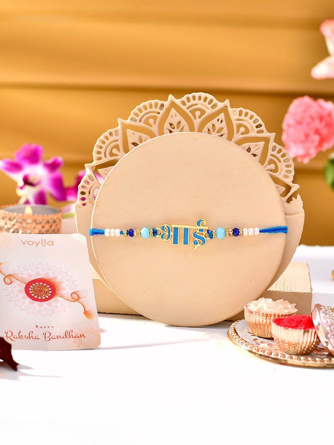 Voylla enamel tie-up bhai rakhi