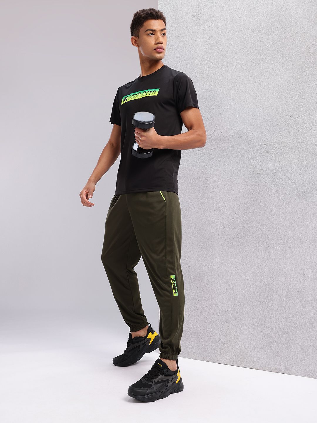 HRX by Hrithik Roshan Men Mid-Rise Rapid-Dry Training Joggers
