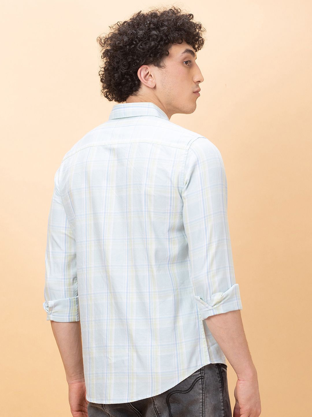 Being Human Men Slim Fit Opaque Checked Casual Shirt