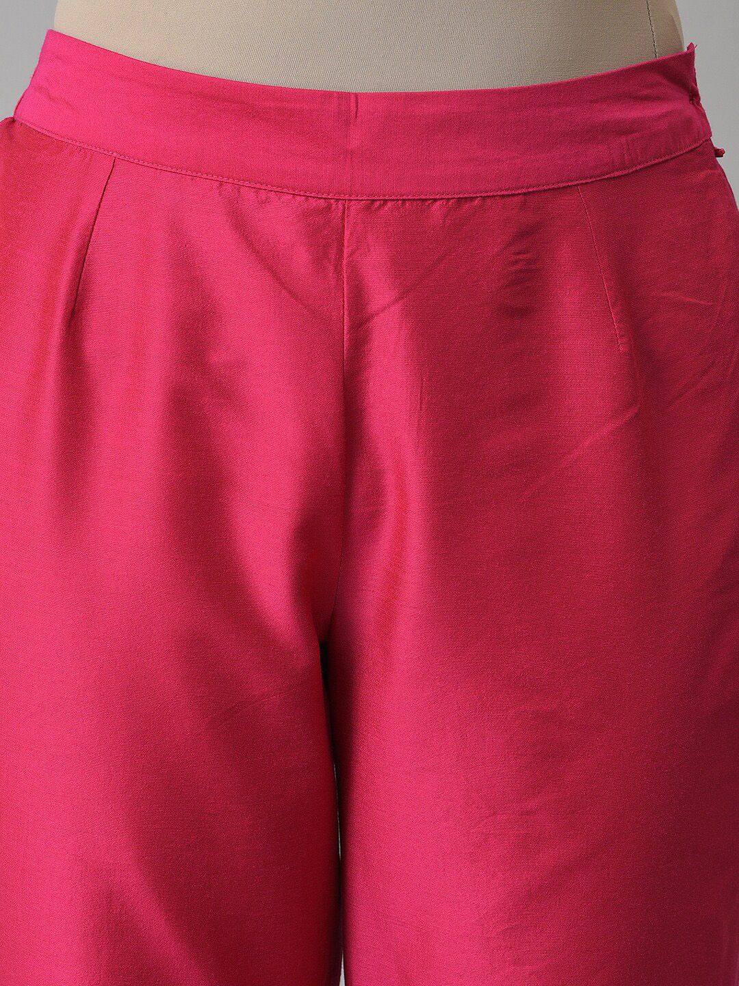 W Women Pink Solid Slim Fit Trouser