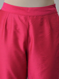 W Women Pink Solid Slim Fit Trouser