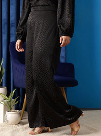 CURVY STREET Women Abstract Printed Loose Fit Trousers