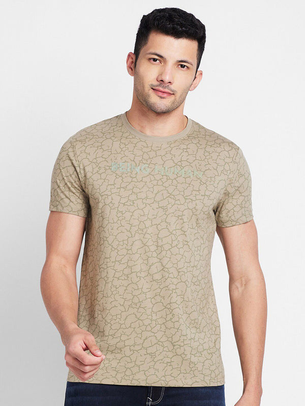 Being Human Abstract Printed Cotton T-shirt