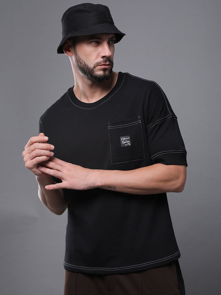 Difference of Opinion Men Oversized Drop Shoulder Ultra Soft Drapey Cotton T-Shirt