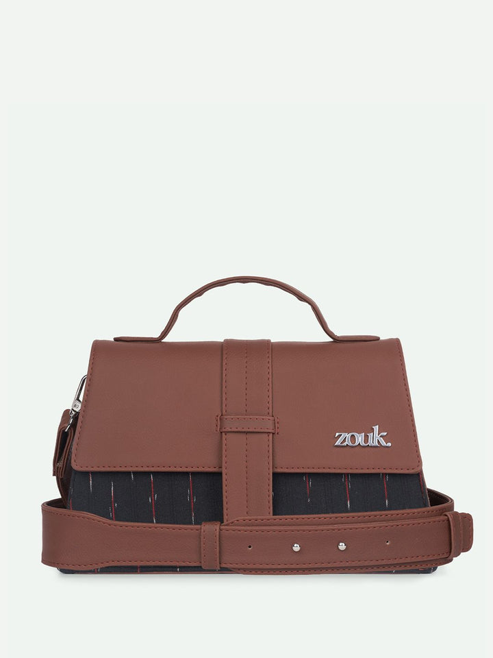ZOUK Kriti Sanon - Ikat GreRed Iconic Evening Structured Satchel