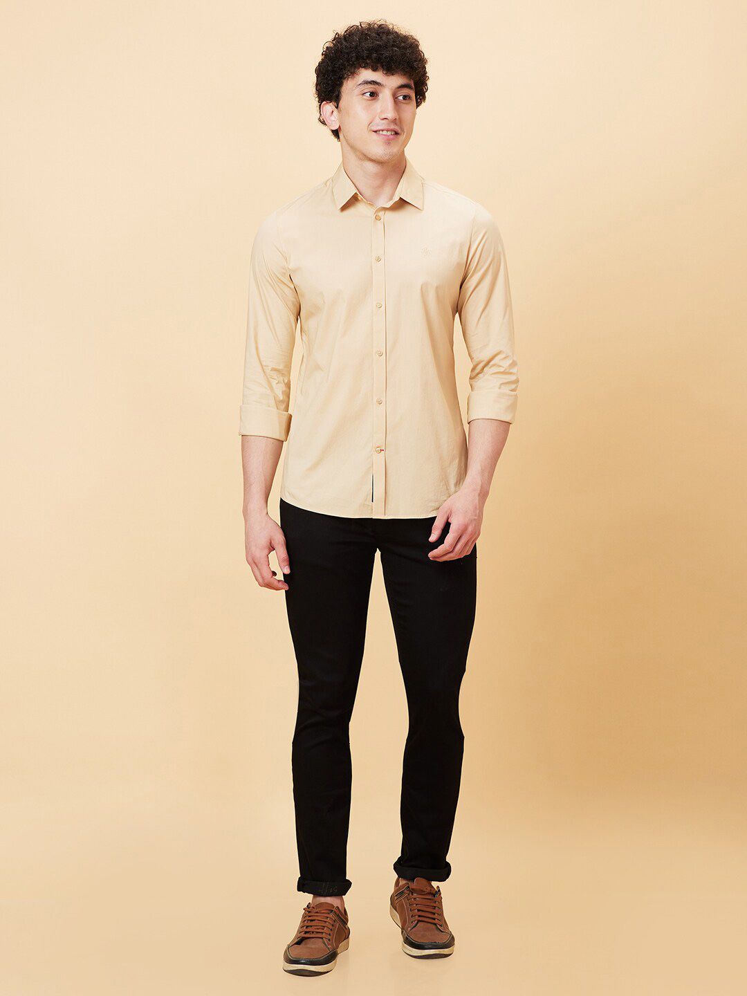 Being Human Slim Fit Spread Collar Long Sleeves Casual Shirt